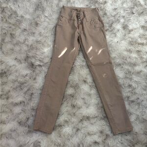 Moda Women's Skinny Jeans - Tan